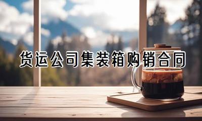 貨運(yùn)公司集裝箱購(gòu)銷合同（精選三篇）